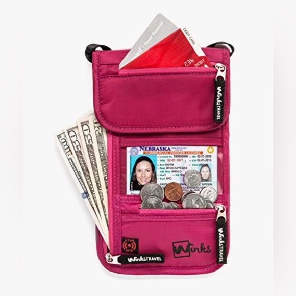 Wink Bags Passport Holders Winks 2 Pack Rfid Travel Neck Wallets